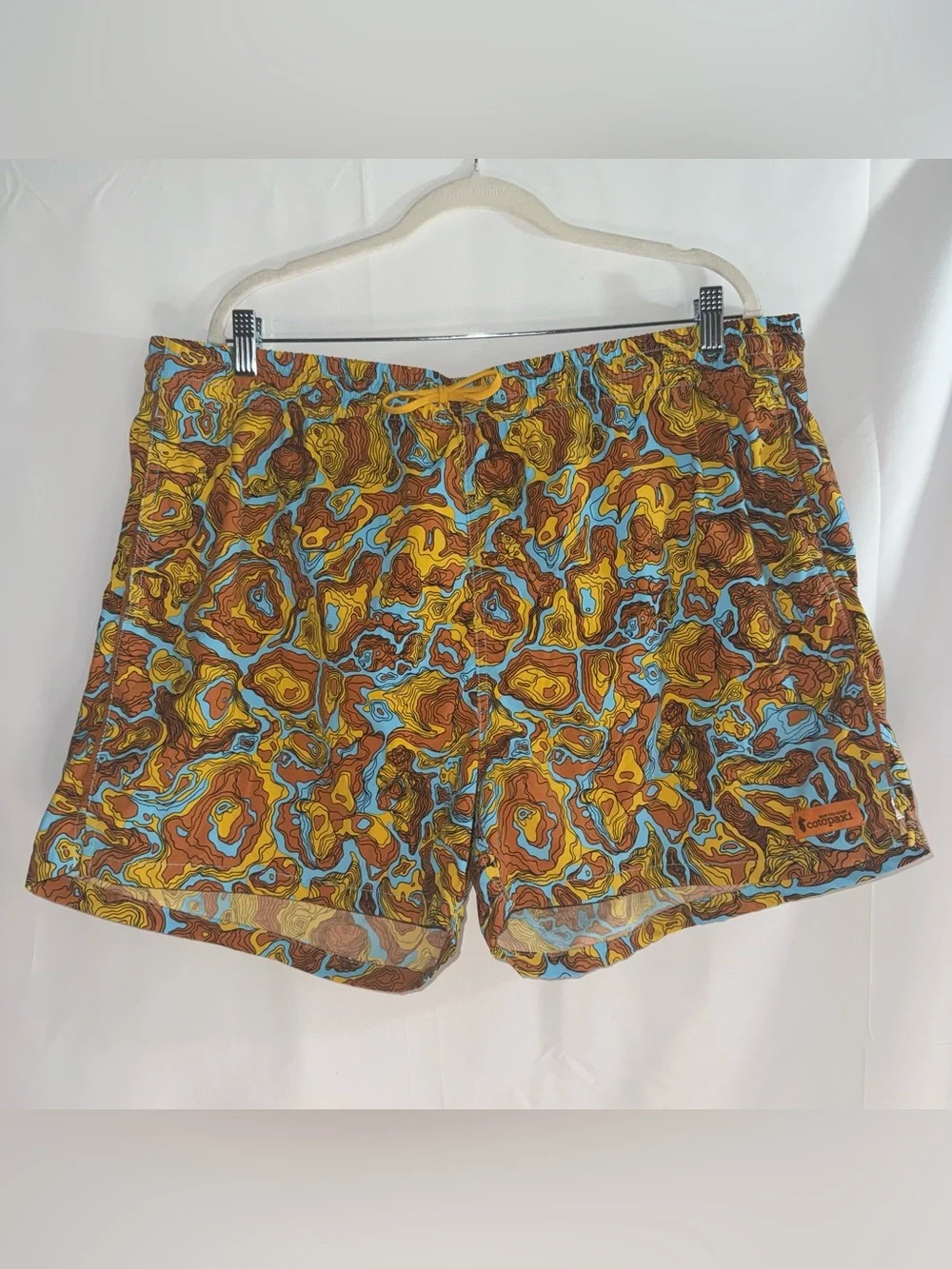 Cotopaxi Brinco Shorts Swim Trunks Blue Brown Quick Dry Spice Flame Hiking XXL